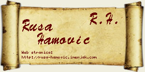 Rusa Hamović vizit kartica